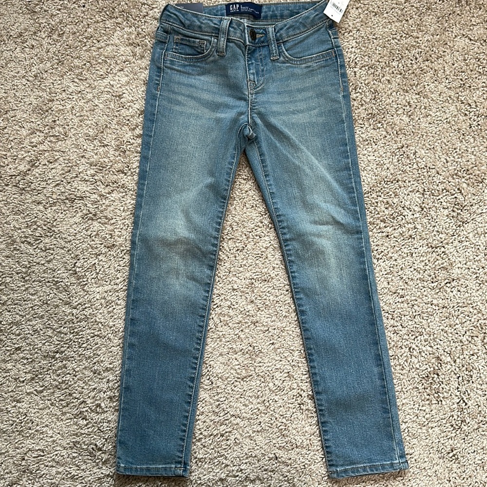NWT Girls Gap Denim Mid Rise Super Skinny Stretch Sz 6